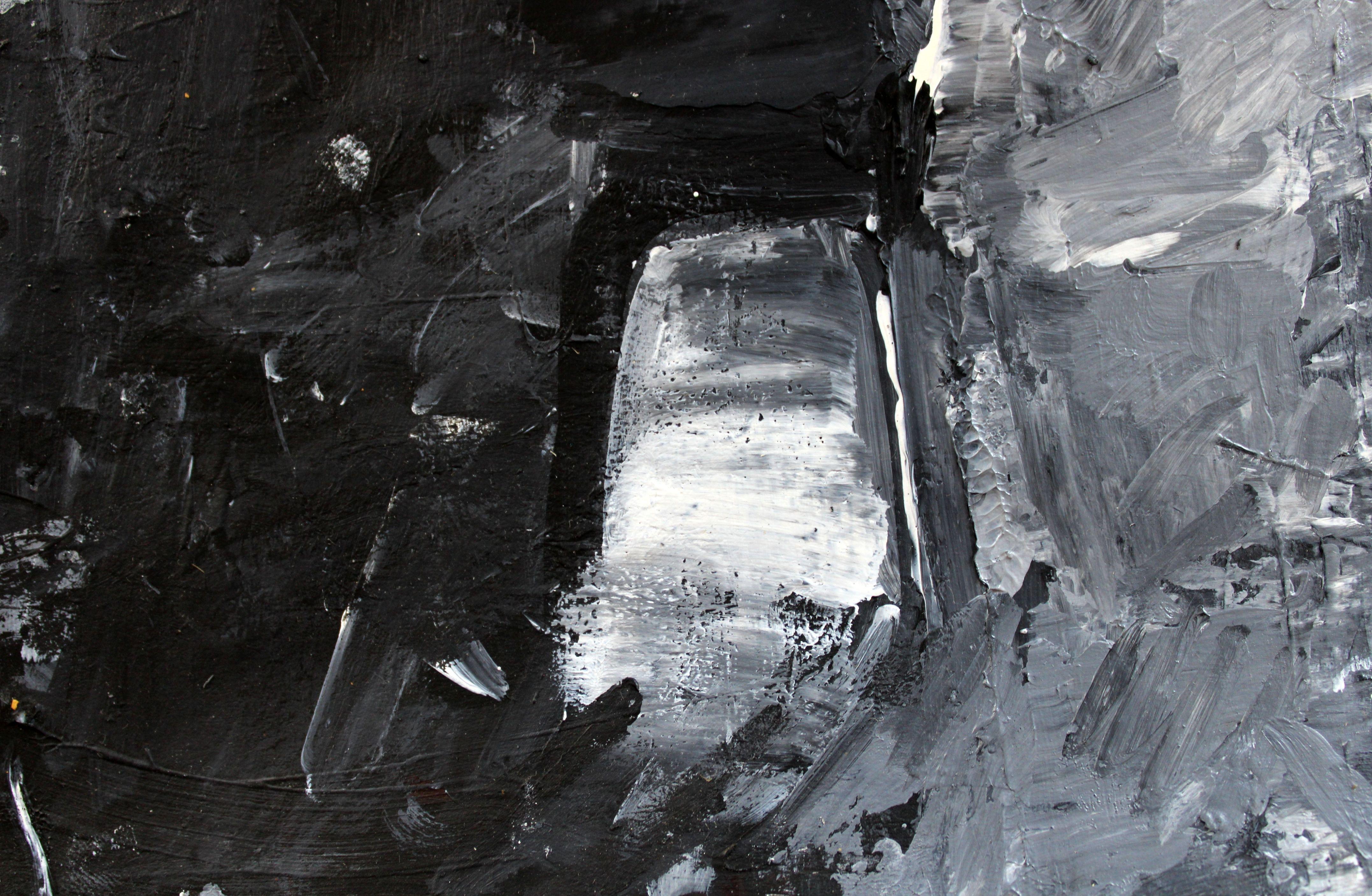 Opposite house. 2024, paper, acrylic, 25x25 cm - Modern Painting by Ansis Butnor