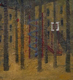Patio de recreo. 2023, óleo sobre lienzo, 59x54 cm