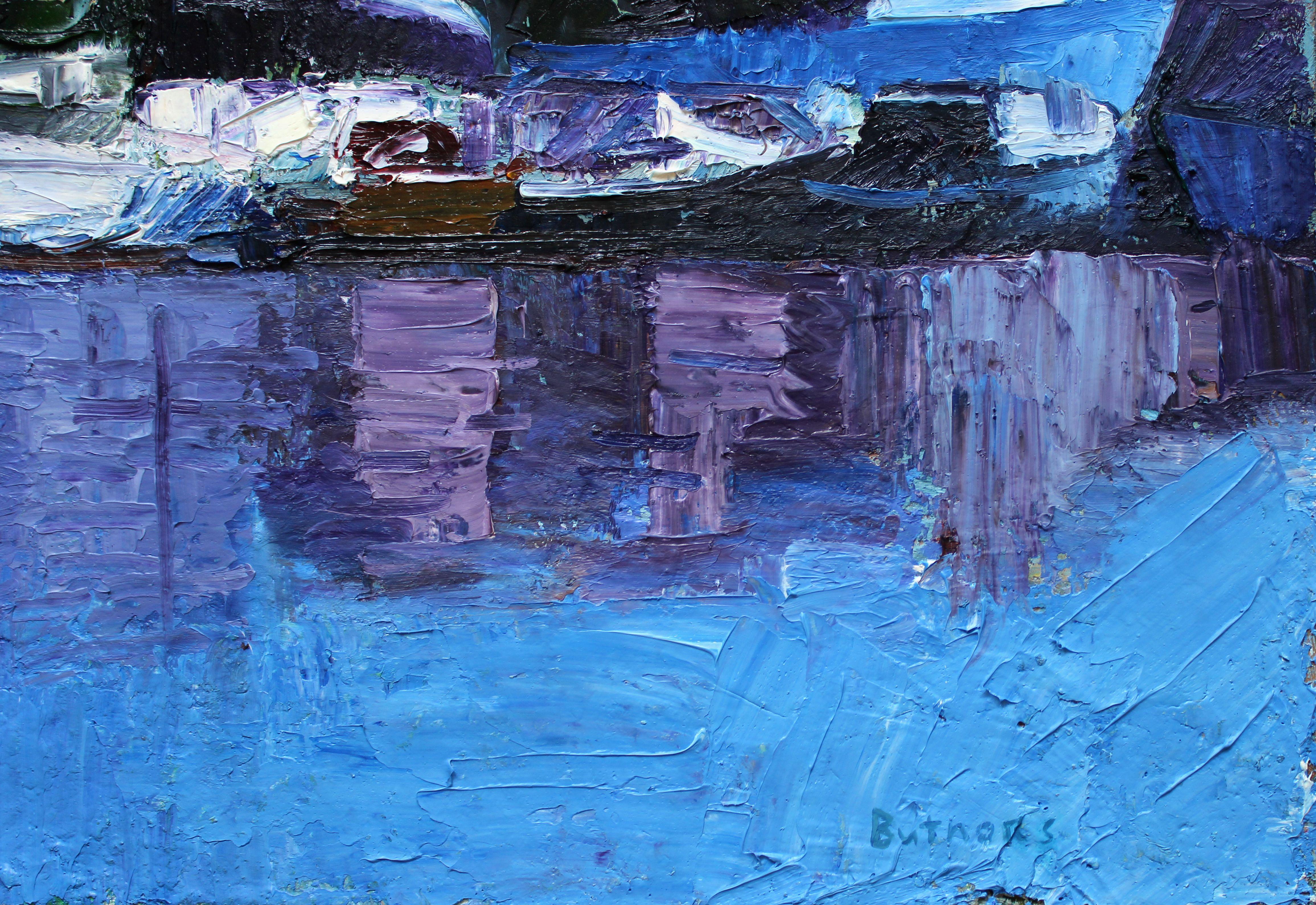 Port. 2024, oil on canvas, 60x80 cm - Painting by Ansis Butnor