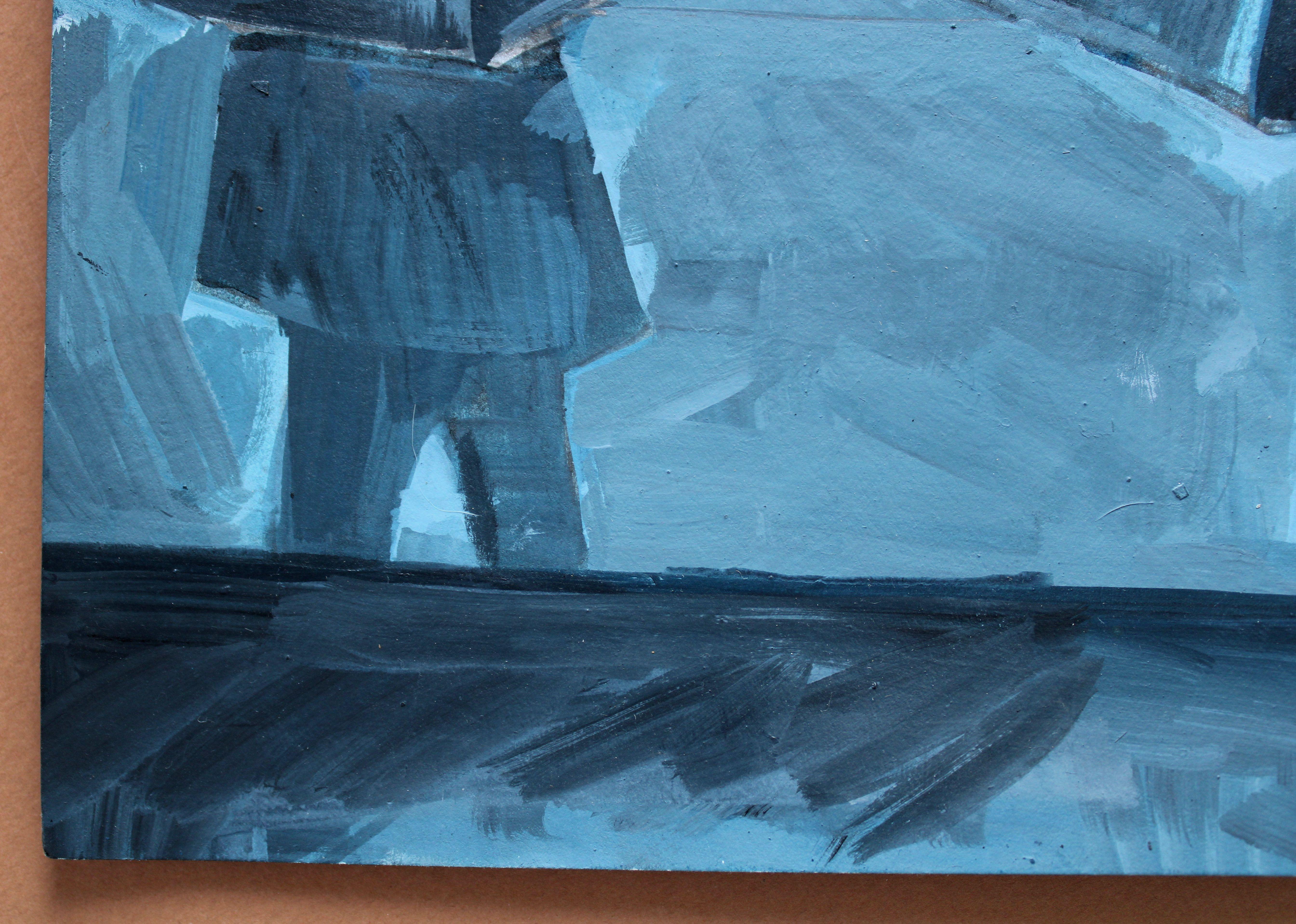 Regentag. 2023, Papier, Acryl, 25x25 cm (Moderne), Painting, von Ansis Butnor