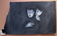 Secret. 2023., gouache, paper, 17. 5 x 24 cm