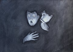 Secreto. 2023., gouache, papel, 17. 5 x 24 cm