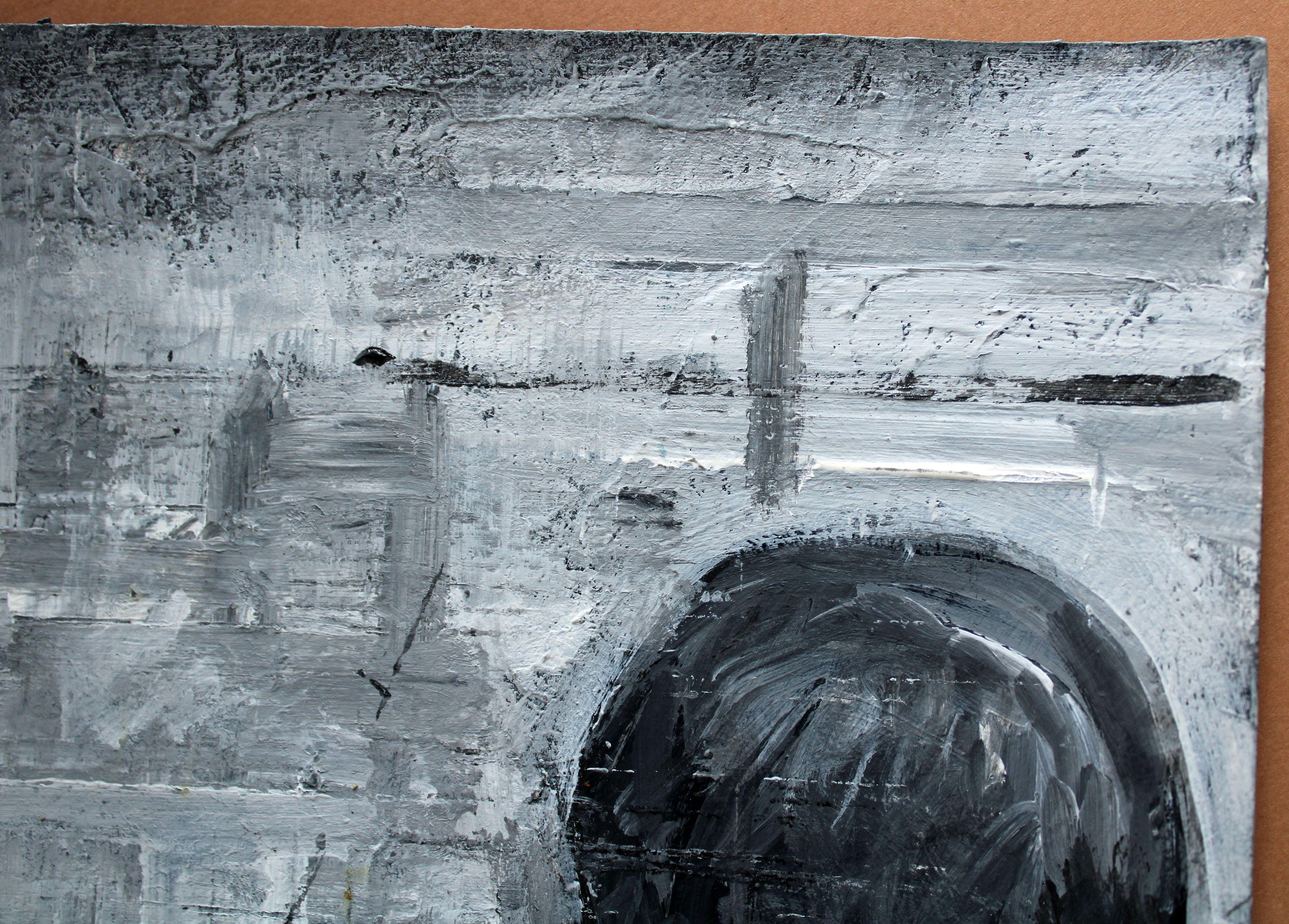 Zwei im Supermarkt. 2023, Papier, Acryl, 25x25 cm im Angebot 1