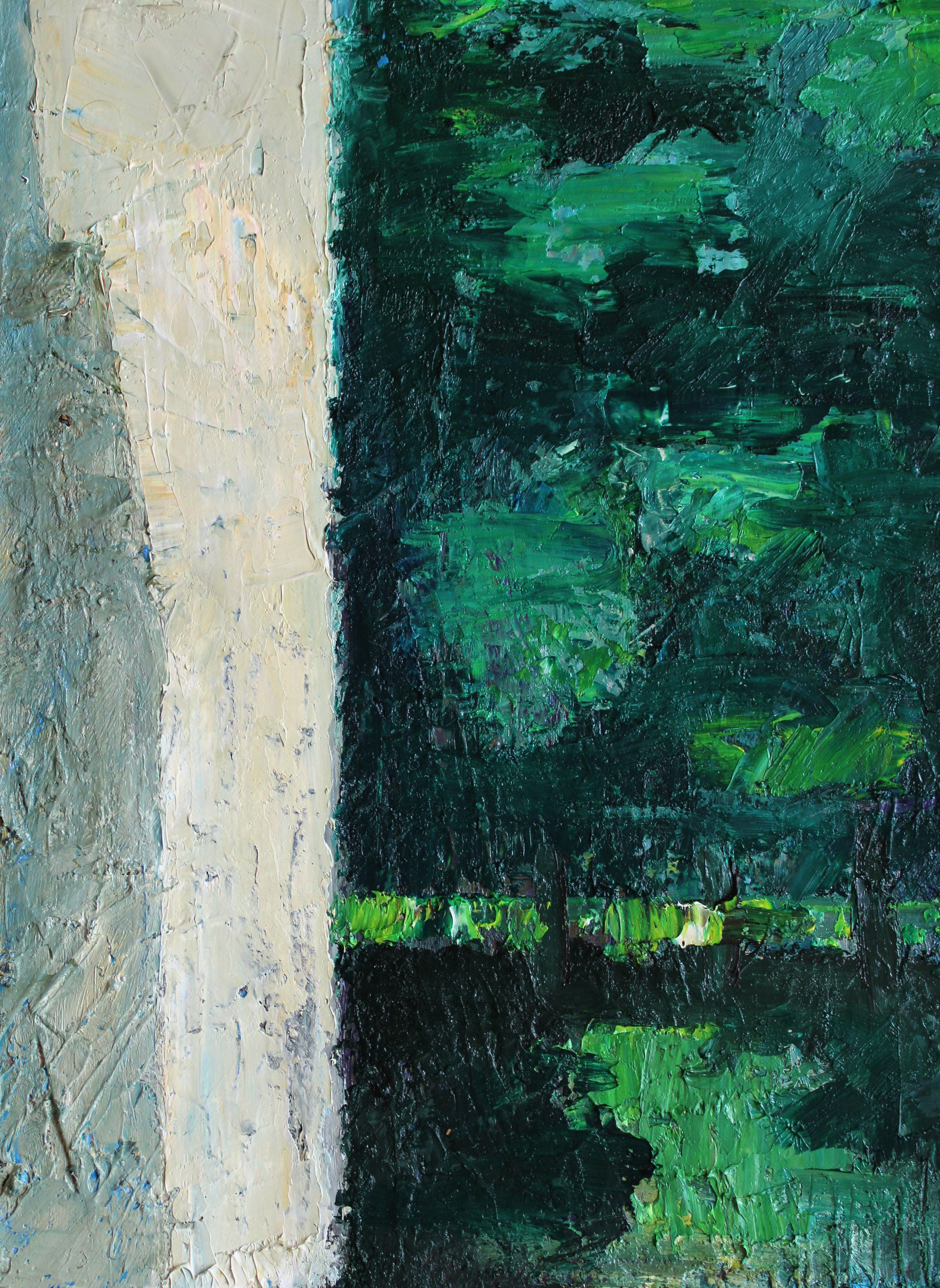 Vista dalla finestra. 2024, olio su tela, 46, 5 x 40, 5 cm in vendita 4