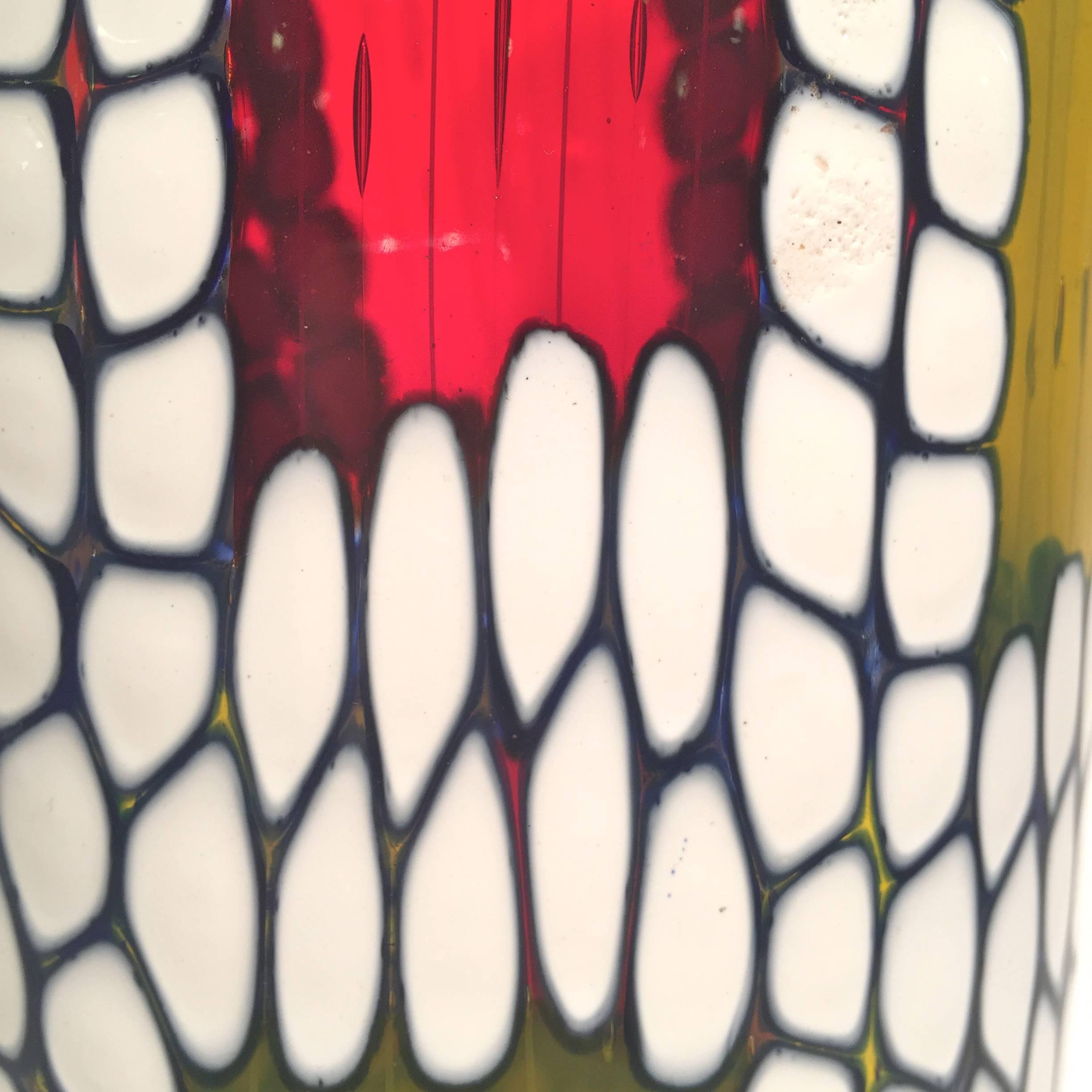 ANSOLO FUGA for AVEM Murano Glass Multi-Color Vase, circa 1950 For Sale 2