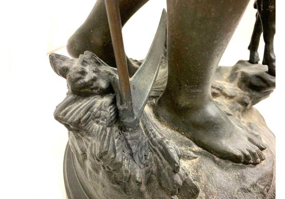 Ansonia Clock Co. Spelter Figure Of Boy With Goat For Sale 2