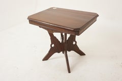 Ant. American Carved Walnut Eastlake Parlour Table, American, 1890
