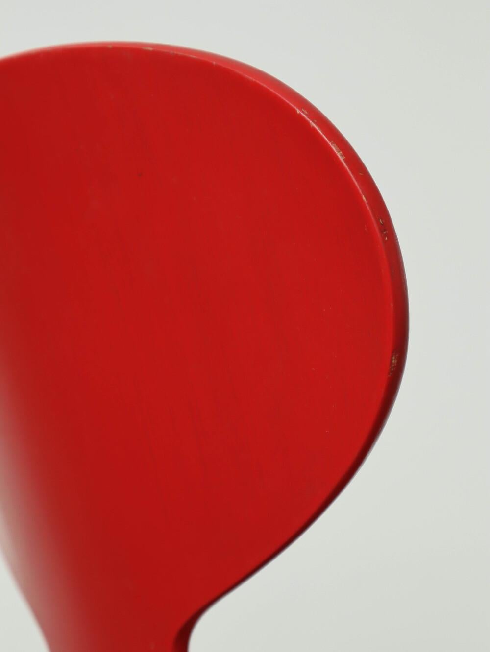 Chaise Ant pour Fritz Hansen par Arne Jacobsen (rouge) en vente 1