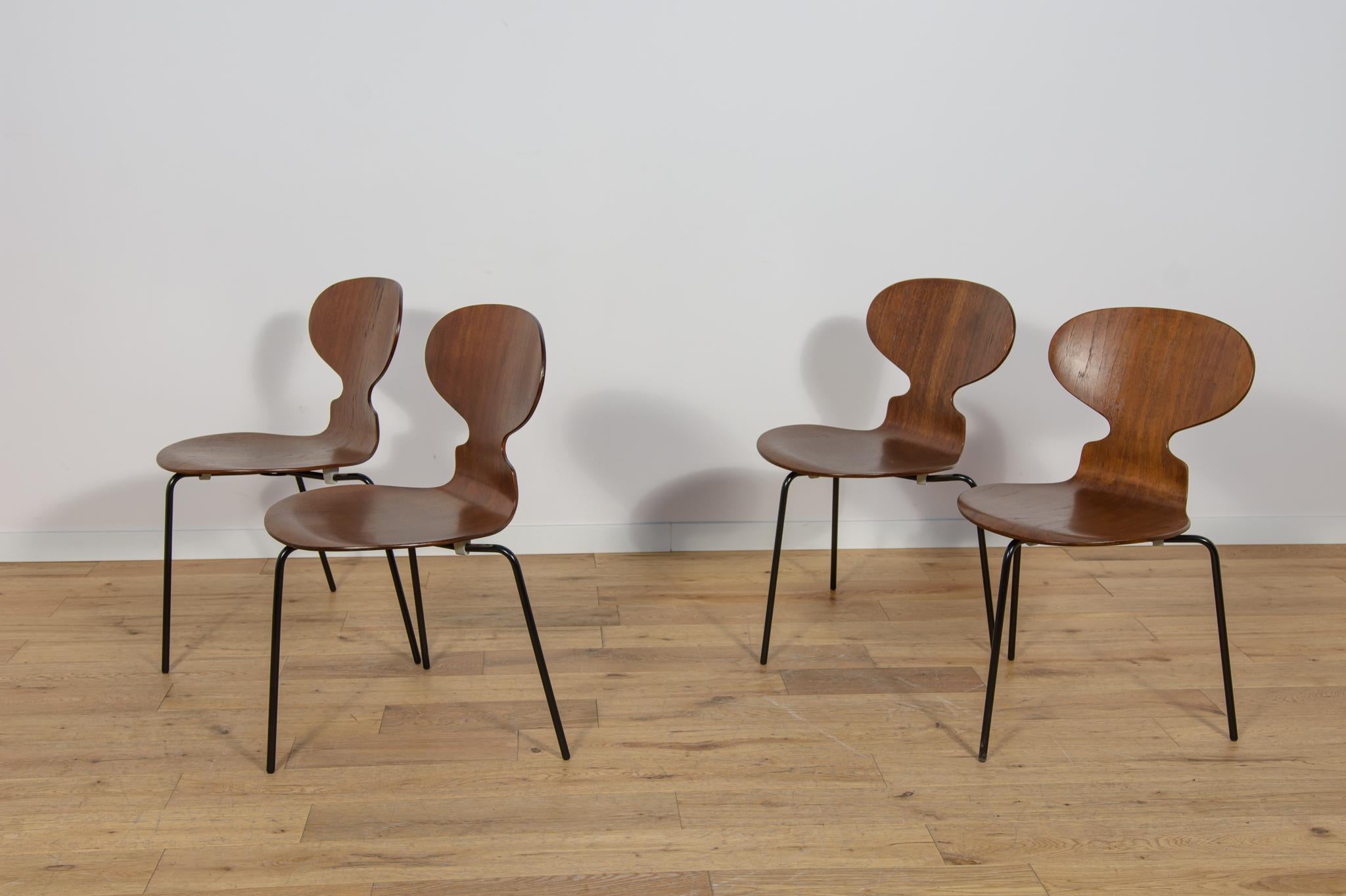 Falegnameria Sedia Ant Modello 3101 in teak di Arne Jacobsen per Fritz Hansen, anni '70, Danimarca. in vendita