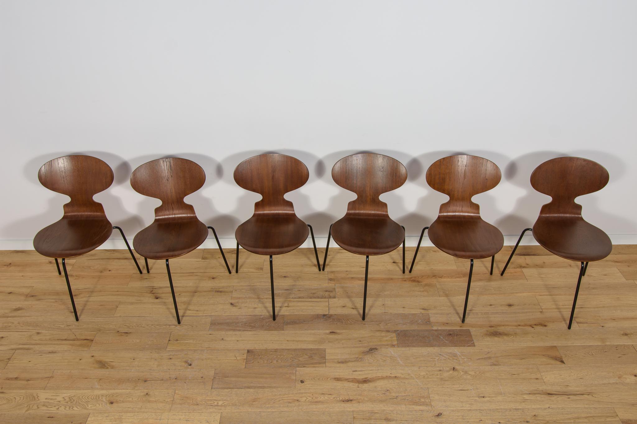 Sedia Ant Modello 3101 in teak di Arne Jacobsen per Fritz Hansen, anni '70, Danimarca. In condizioni ottime in vendita a GNIEZNO, 30