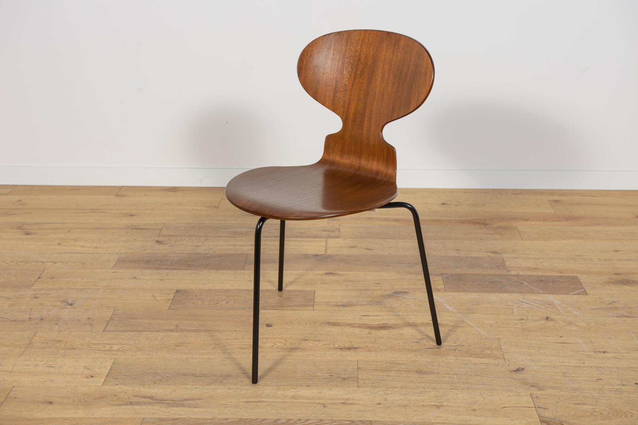 Fine XX secolo Sedia Ant Modello 3101 in teak di Arne Jacobsen per Fritz Hansen, anni '70, Danimarca. in vendita