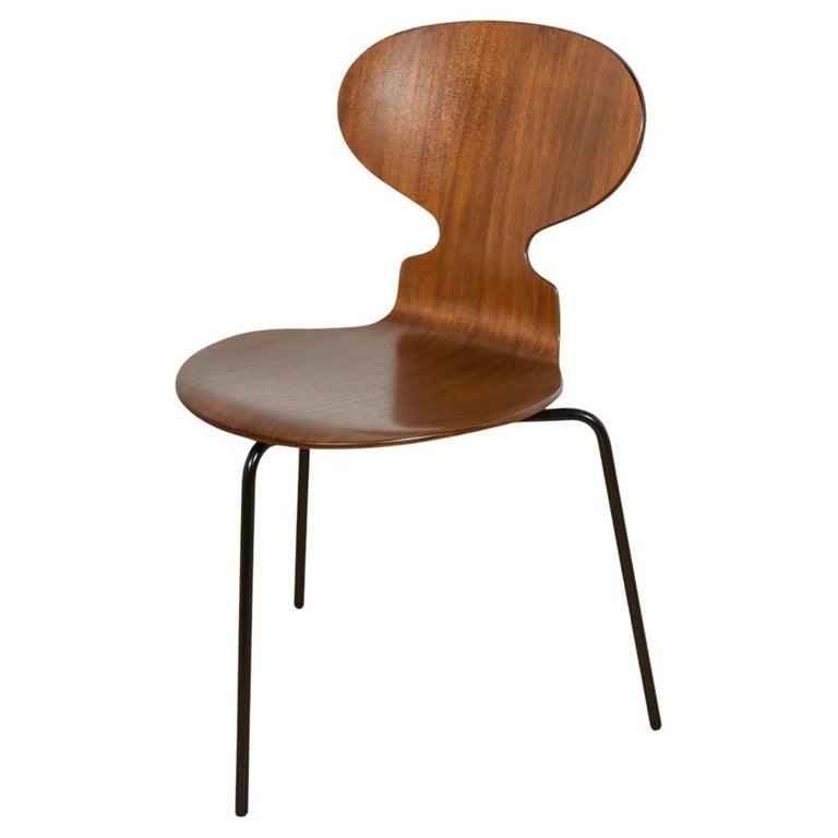 Sedia Ant Modello 3101 in teak di Arne Jacobsen per Fritz Hansen