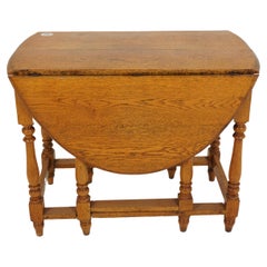 Fourmi, Chêne doré Gateleg, Table à abattant, Table de cuisine, Ecosse 1910, H809