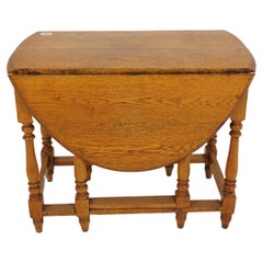 Antique Ant, Golden Oak Gateleg, Drop Leaf Table, Kitchen Table, Scotland 1910, H809