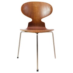 Hormiga, Modelo 3100, Arne Jacobsen, Madera de teca, Fritz Hansen, 1950