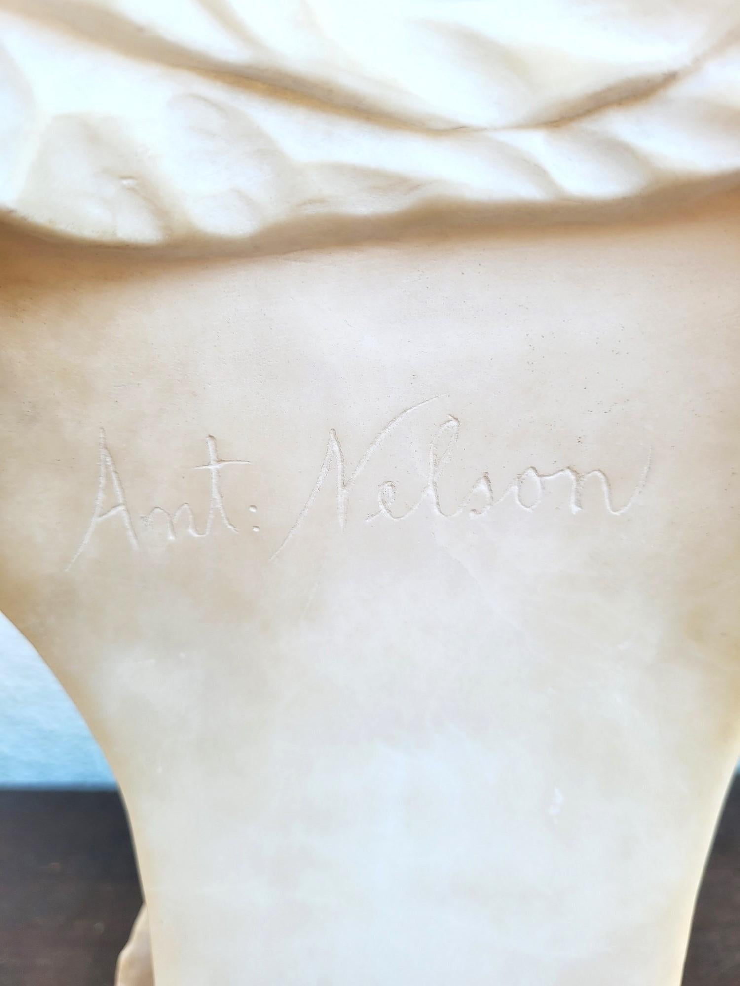 Ant Nelson, Busto di donna, Alabastro, fine XIX secolo in vendita 8