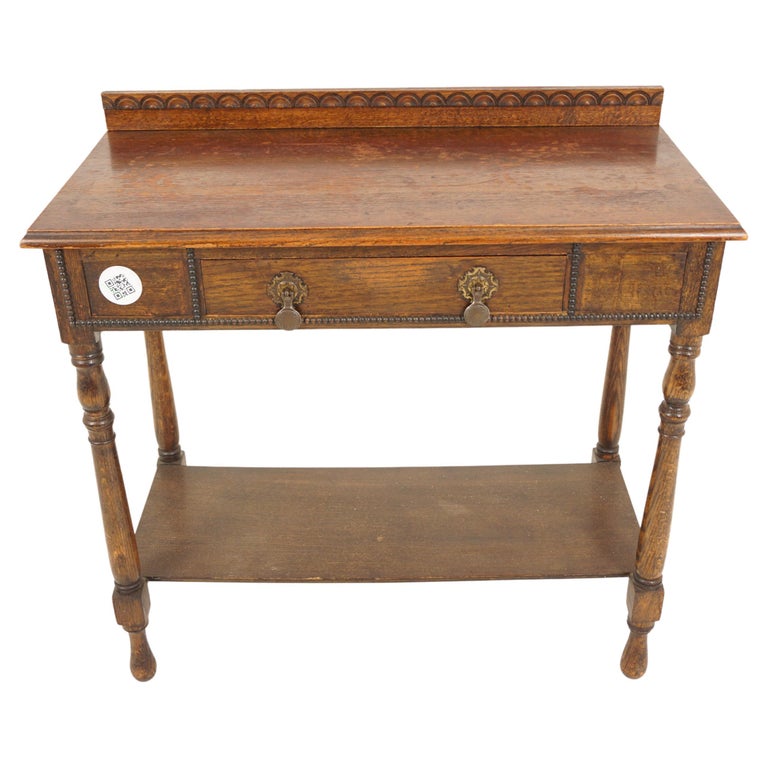 table à manger ancienne en chêne français avec 3 tiroirs et une patine