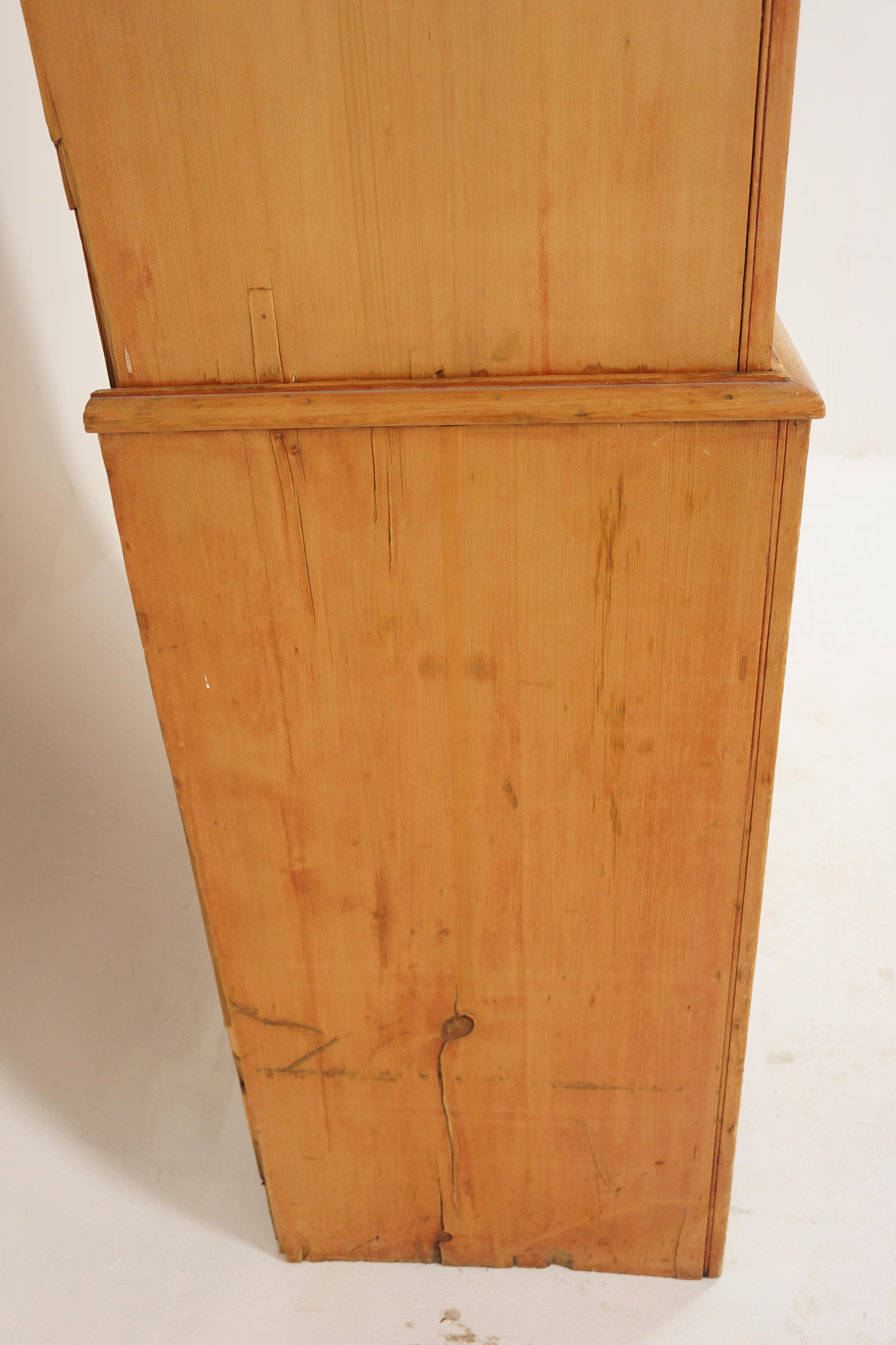 Ant. Pine 4 Door Cabinet Farmhouse, Housekeeper’s Cupboard, Scotland 1880, H908 8