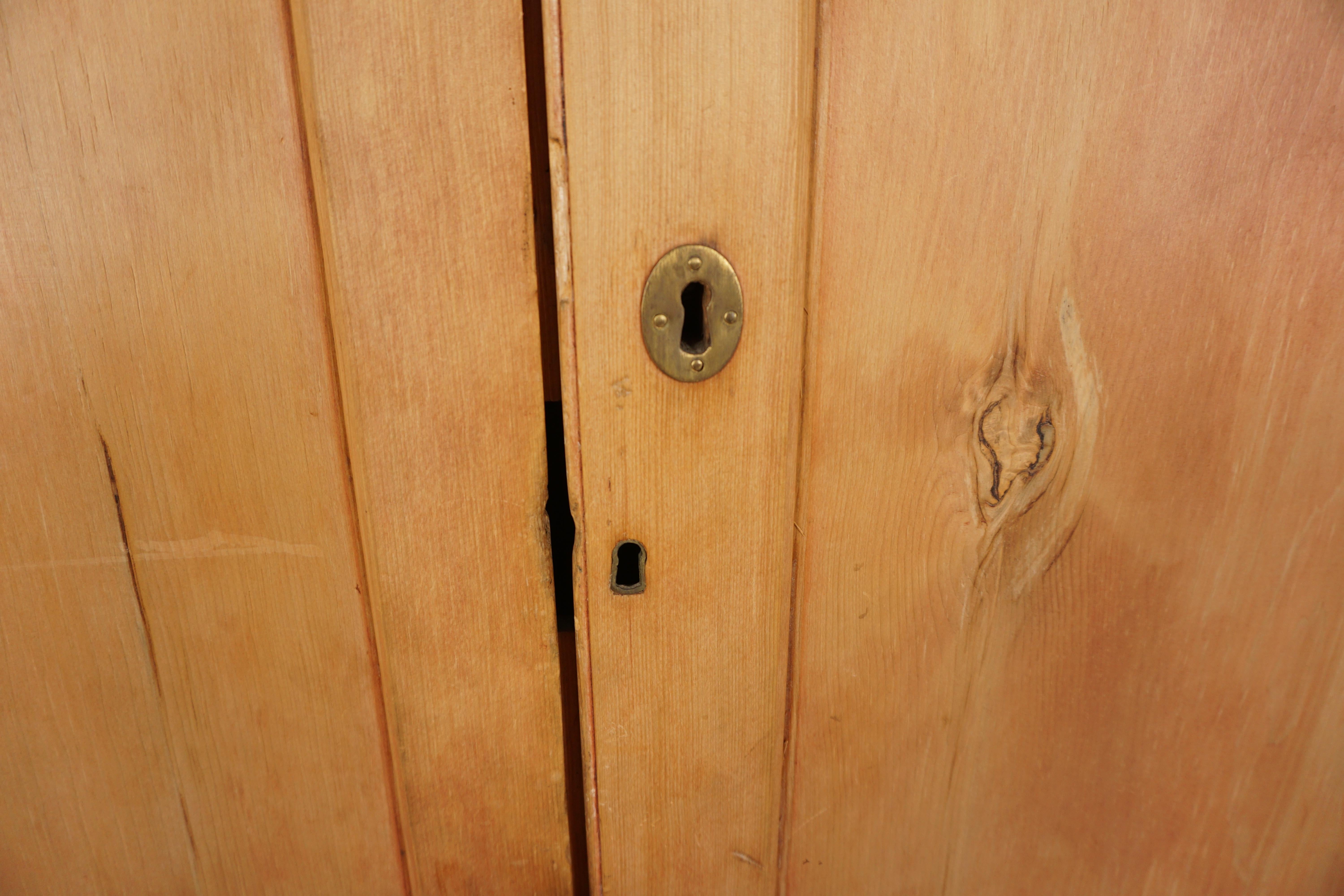 Ant. Pine 4 Door Cabinet Farmhouse, Housekeeper’s Cupboard, Scotland 1880, H908 4