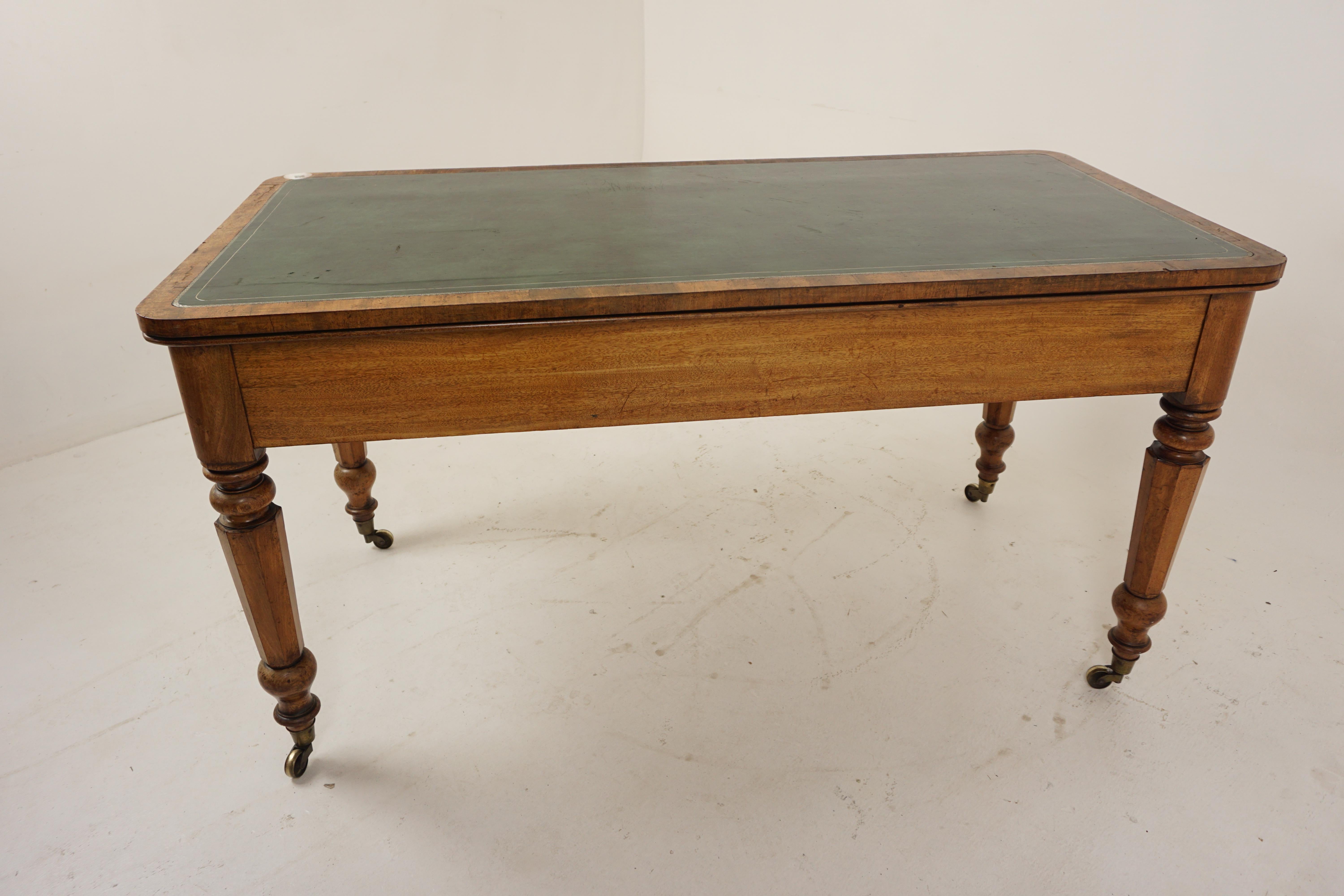 Ant. Vict. Walnut Free Standing Writing Table, Writing Desk, Scotland 1840, H672 6