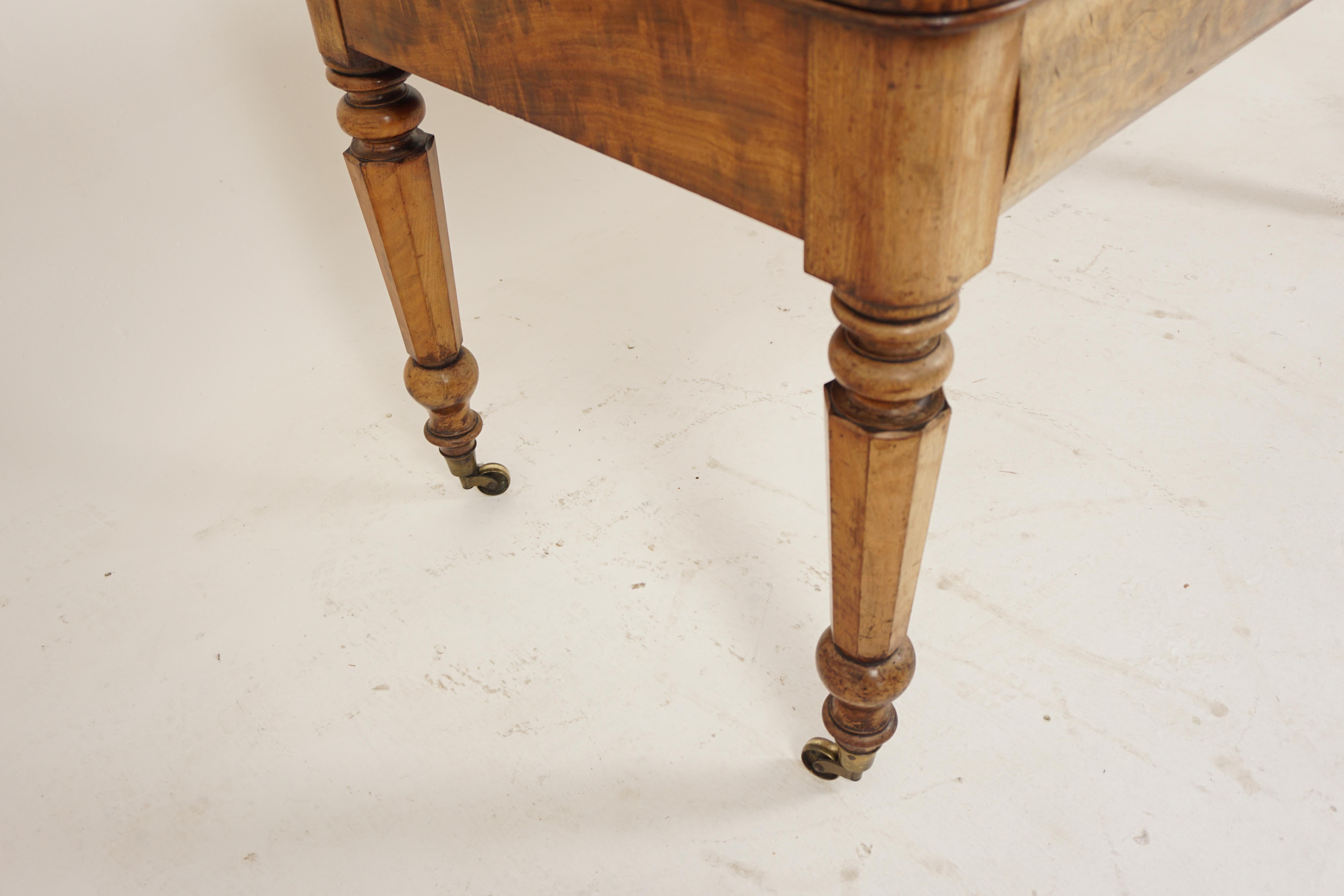 Ant. Vict. Walnut Free Standing Writing Table, Writing Desk, Scotland 1840, H672 3