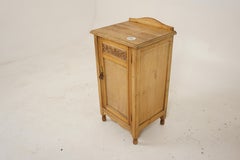 Ant. Victorian Ash Nightstand, Bedside Lamp Table, Scotland 1880, H725