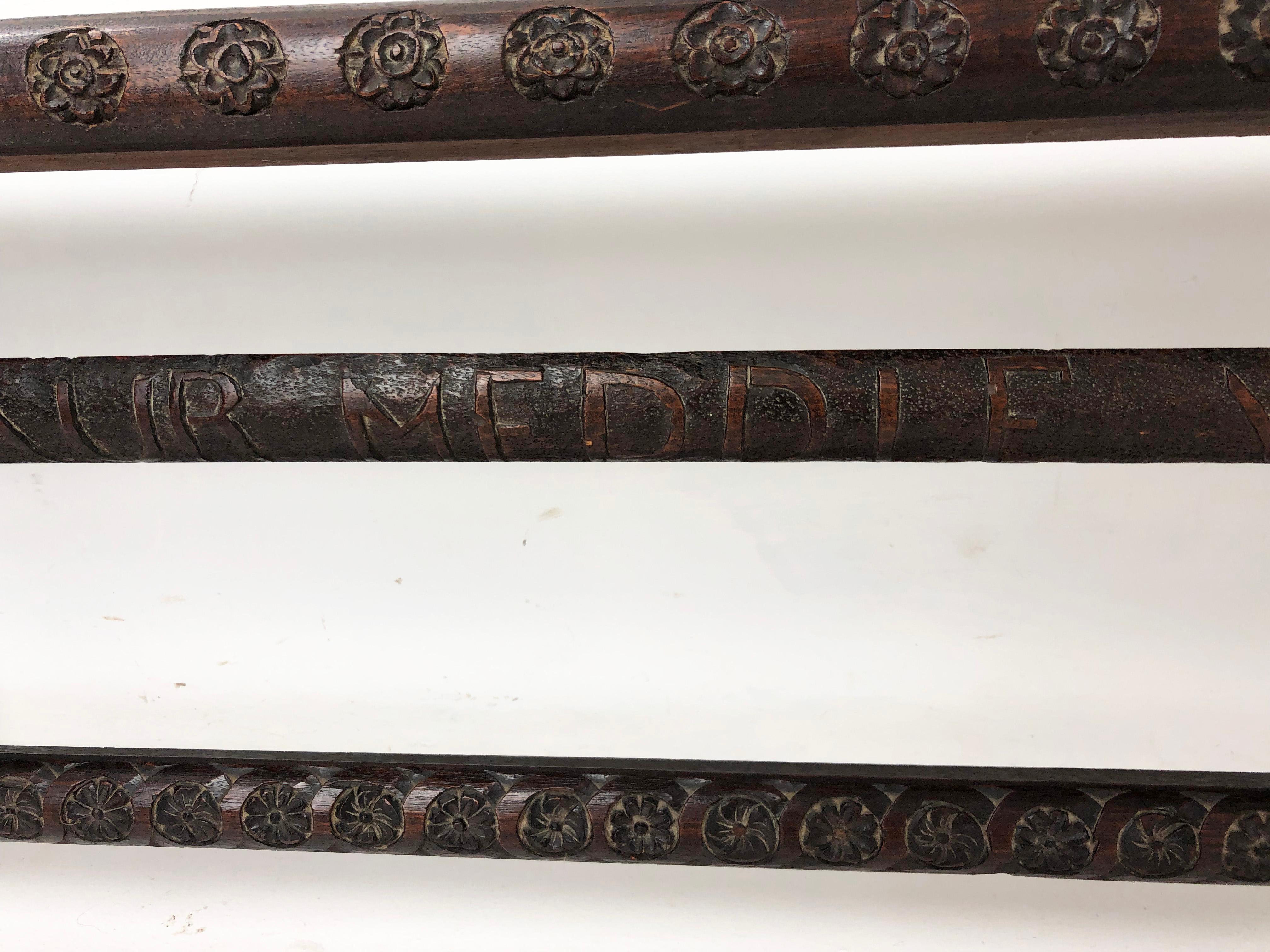 19th Century Ant. Victorian Carved Oak Plate/Wall Rack, 2 Plate Shelves, Scotland 1880, H795