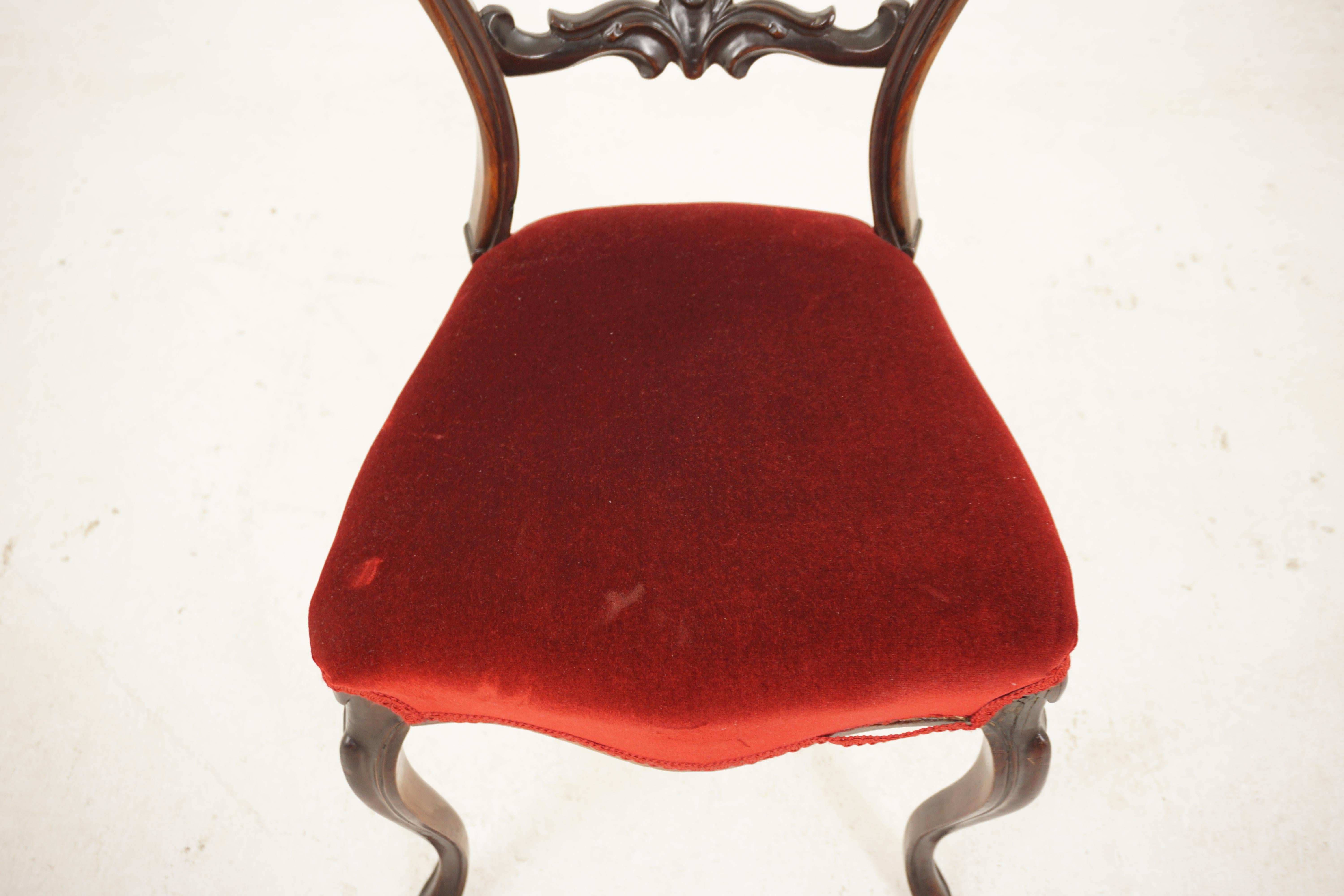 Ant. Viktorianischer geschnitzter Beistellstuhl, Parlour-Stuhl, Schottland 1870, H111 im Zustand „Gut“ im Angebot in Vancouver, BC