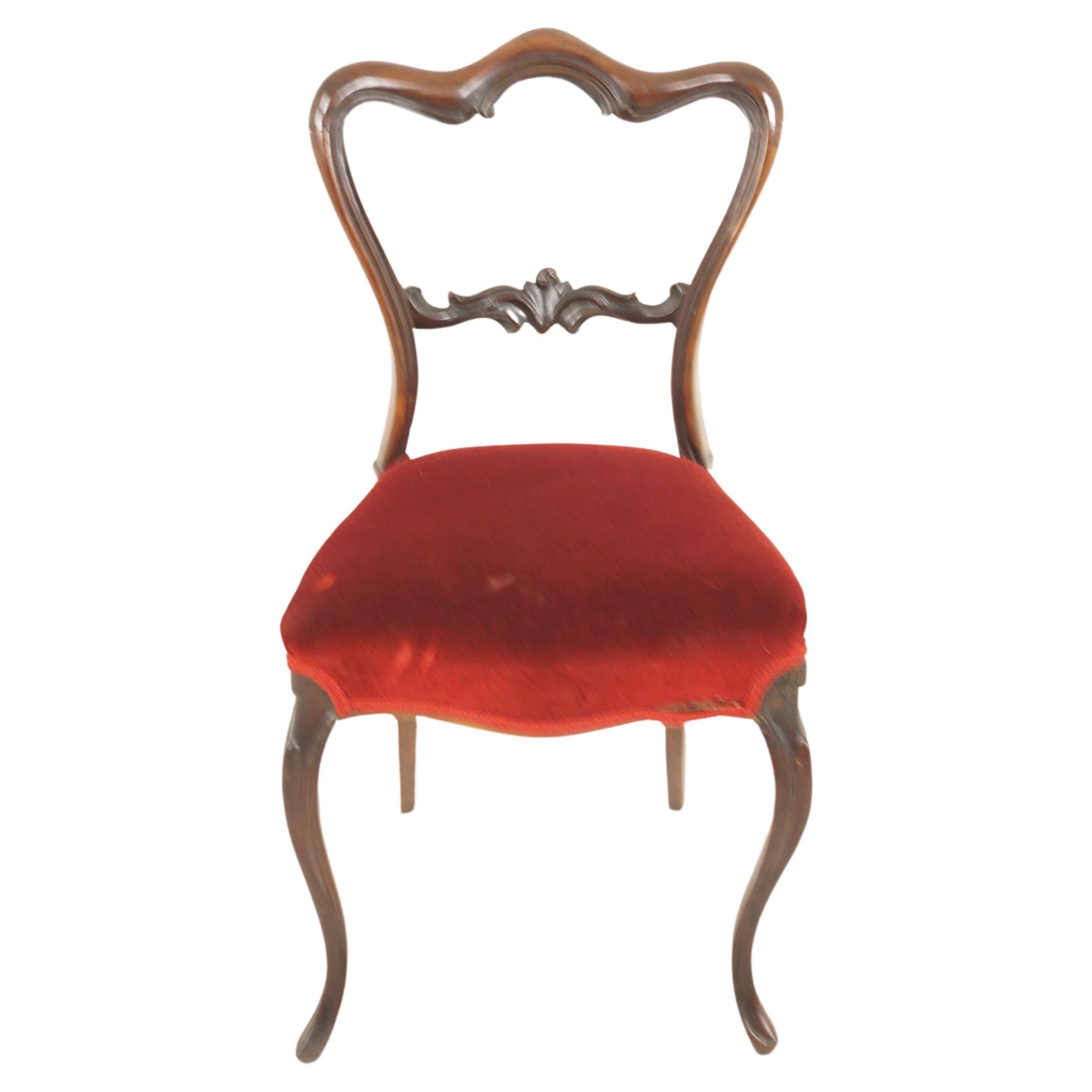 Fourmi. Chaise d'appoint sculptée victorienne, chaise de salon, Écosse 1870, H111