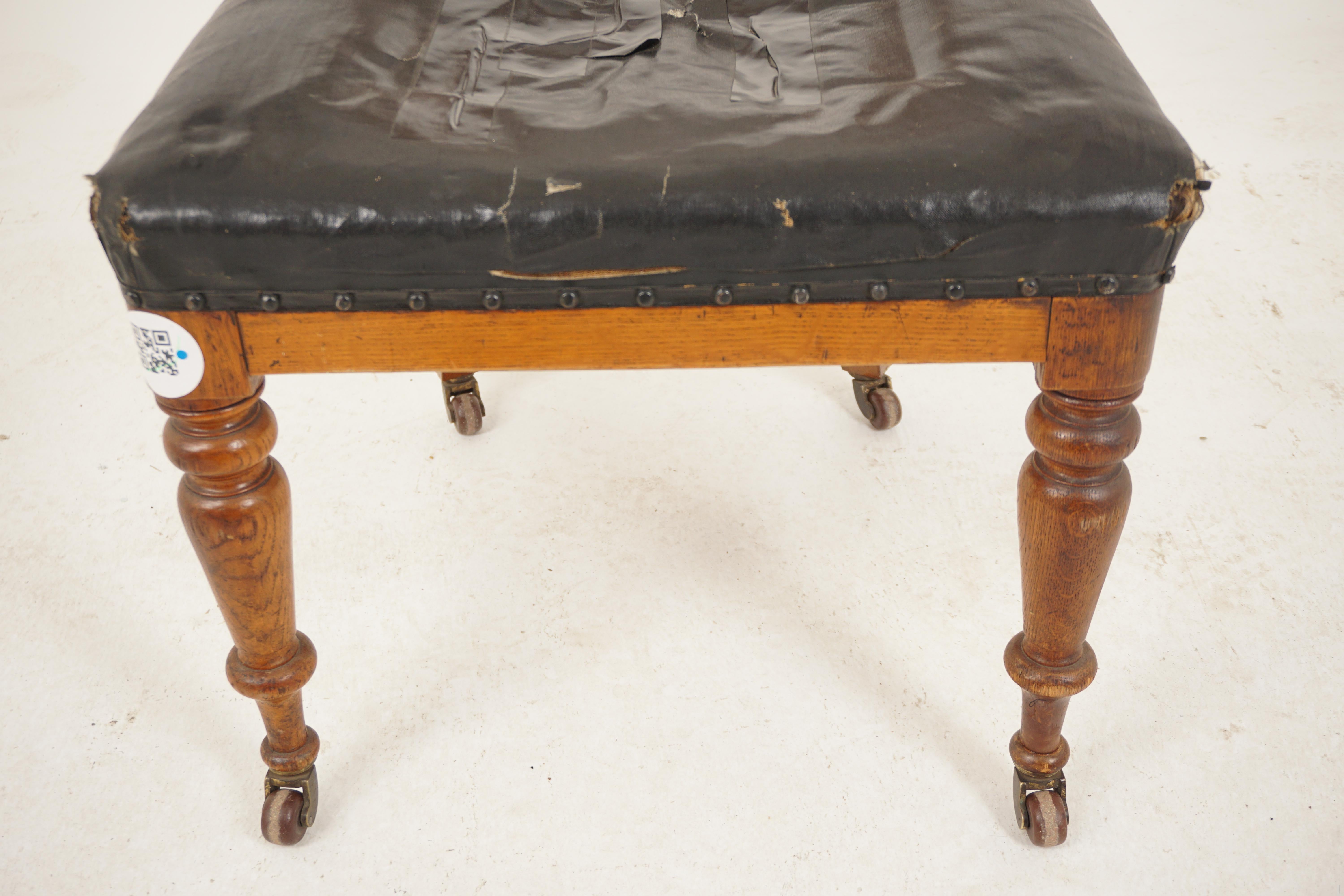 Ant. Victorian Oak Desk Chair, Arm Chair, Scotland 1880, H087 For Sale 2