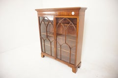 Ant. Victorian Walnut 2 Door Cabinet Bookcase, Display, Scotland 1890, H707