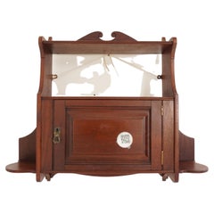 Ant. Victorian Walnut Hanging Cabinet, Cupboard, Scotland 1890