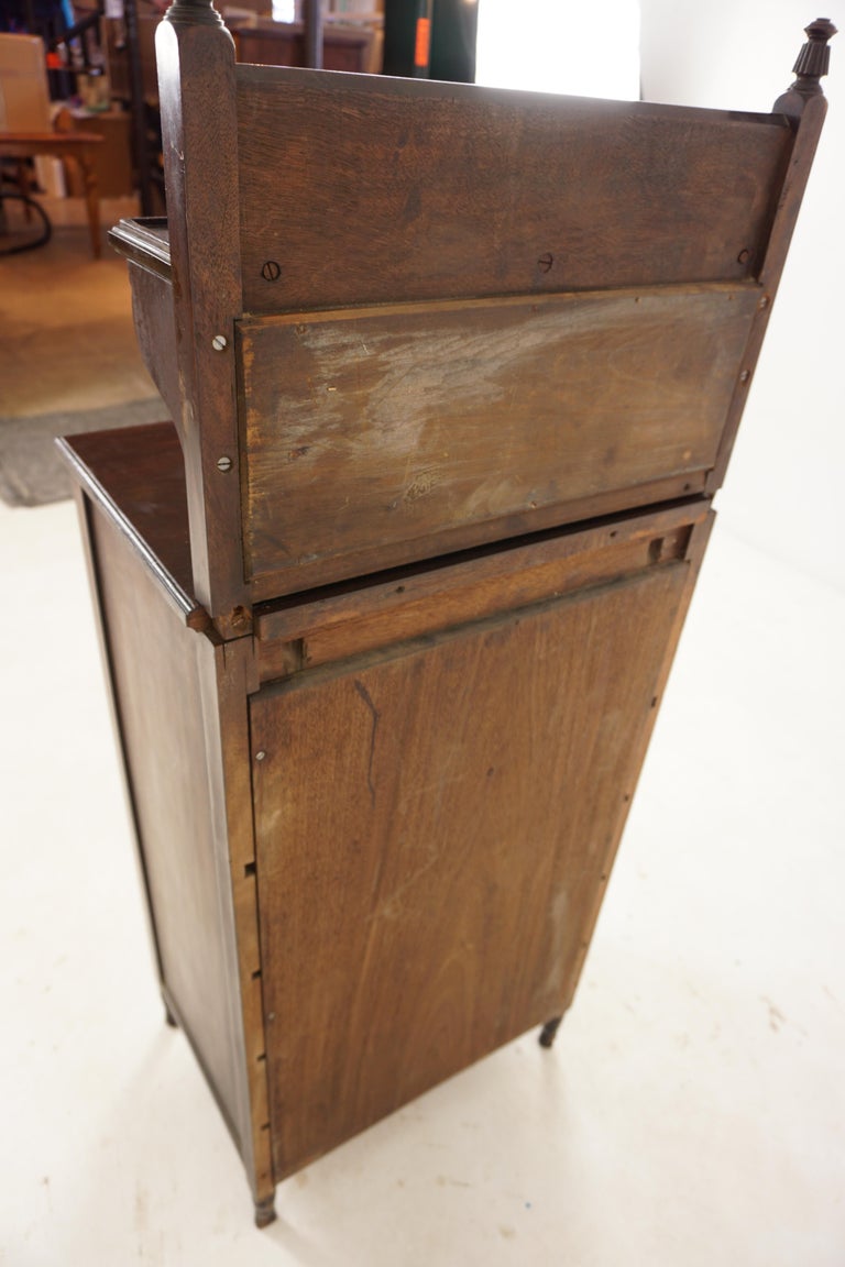 Ant. Victorian Walnut Sheet Music Cabinet, Display Cabinet, Scotland 1880, H055 For Sale 5