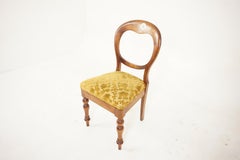 Ant. Walnut Victorian Balloon Back Chair, Scotland 1890, H366