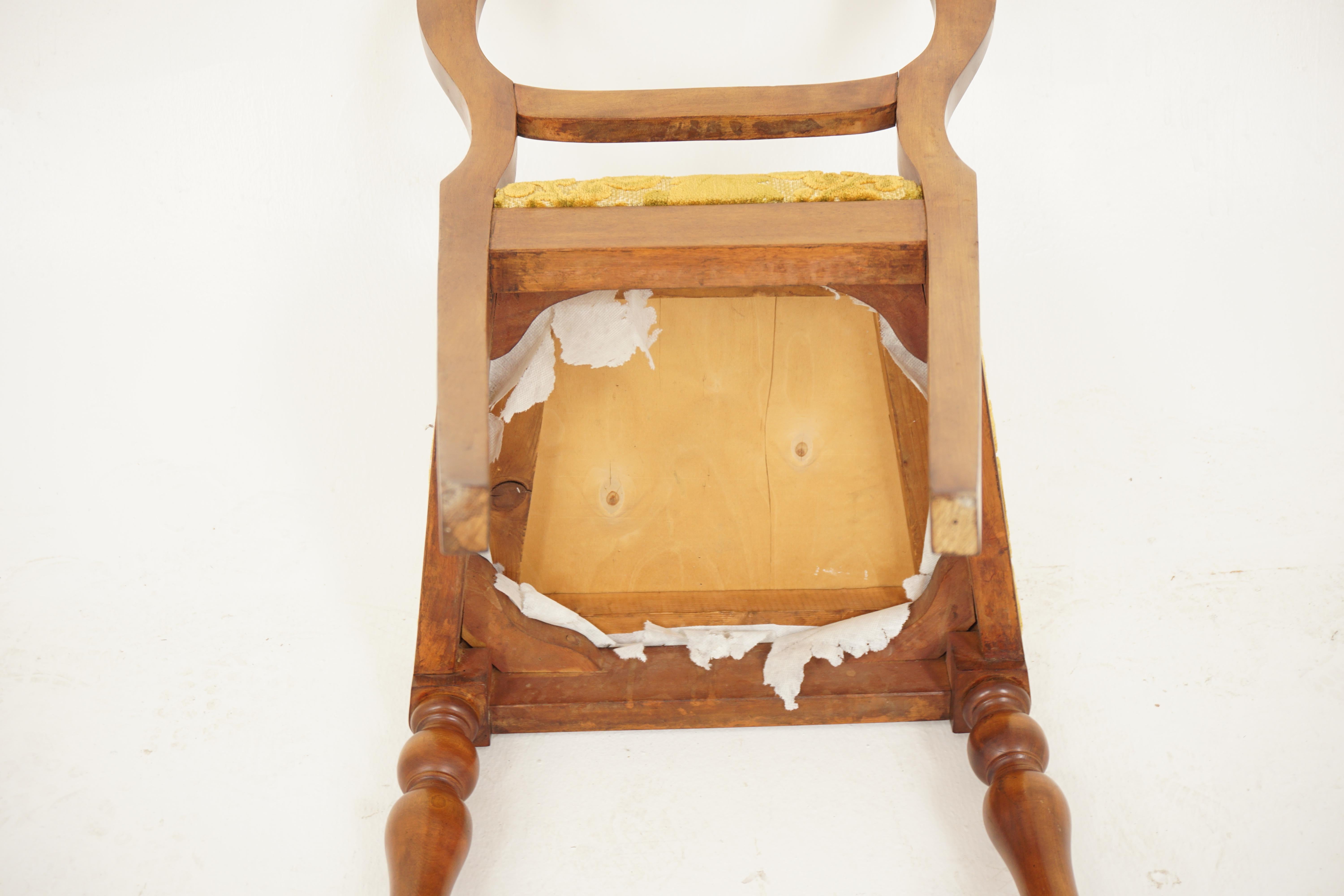 Ant. Viktorianischer Stuhl aus Nussbaumholz mit Ballonrückenlehne, Schottland 1890, H366 im Angebot 2