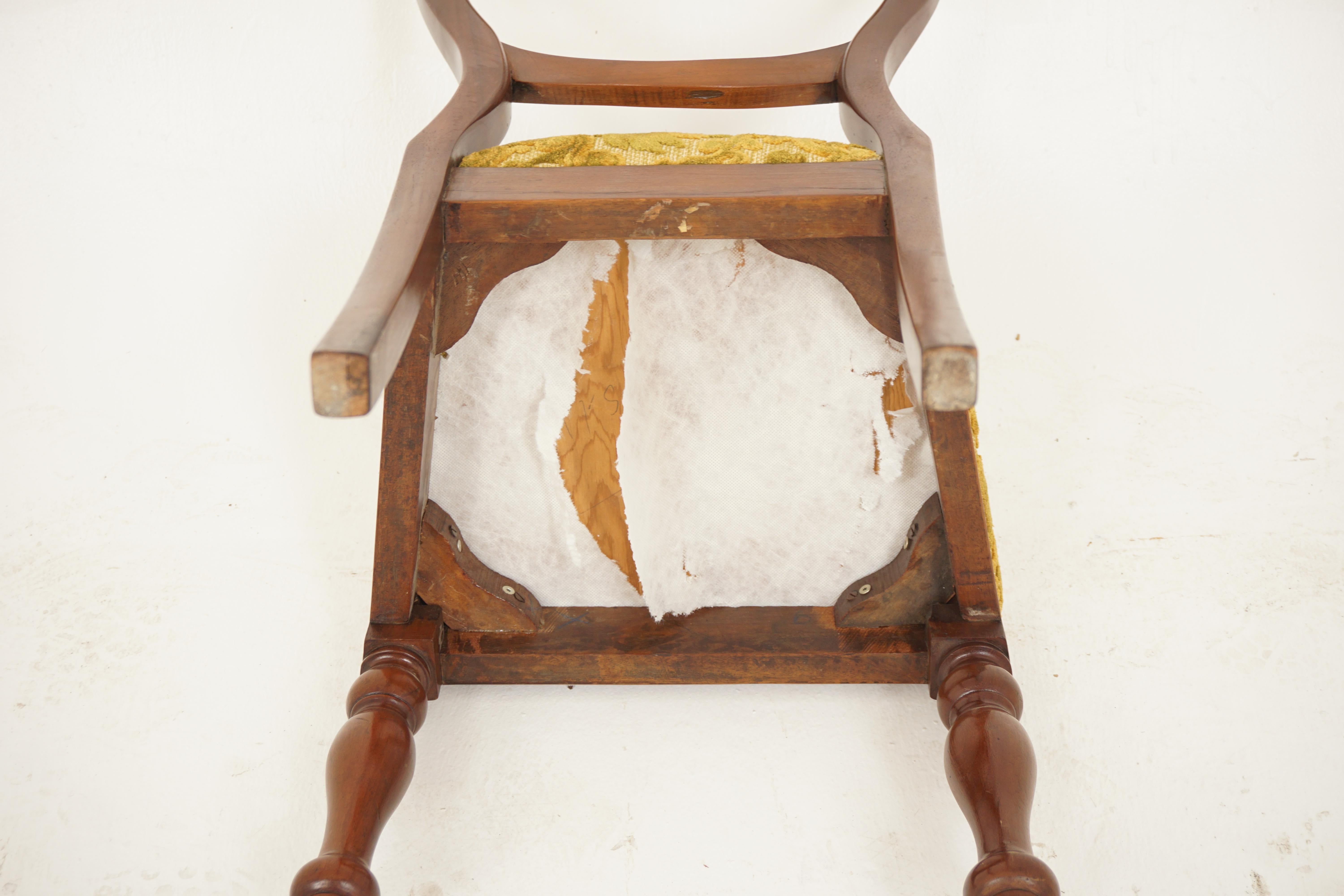 Ant. Viktorianischer Stuhl aus Nussbaumholz mit Ballonrückenlehne, Schottland, 1890 im Angebot 2
