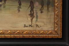 Antal Berkes (1874-1938) : Scène de rue des années 1900