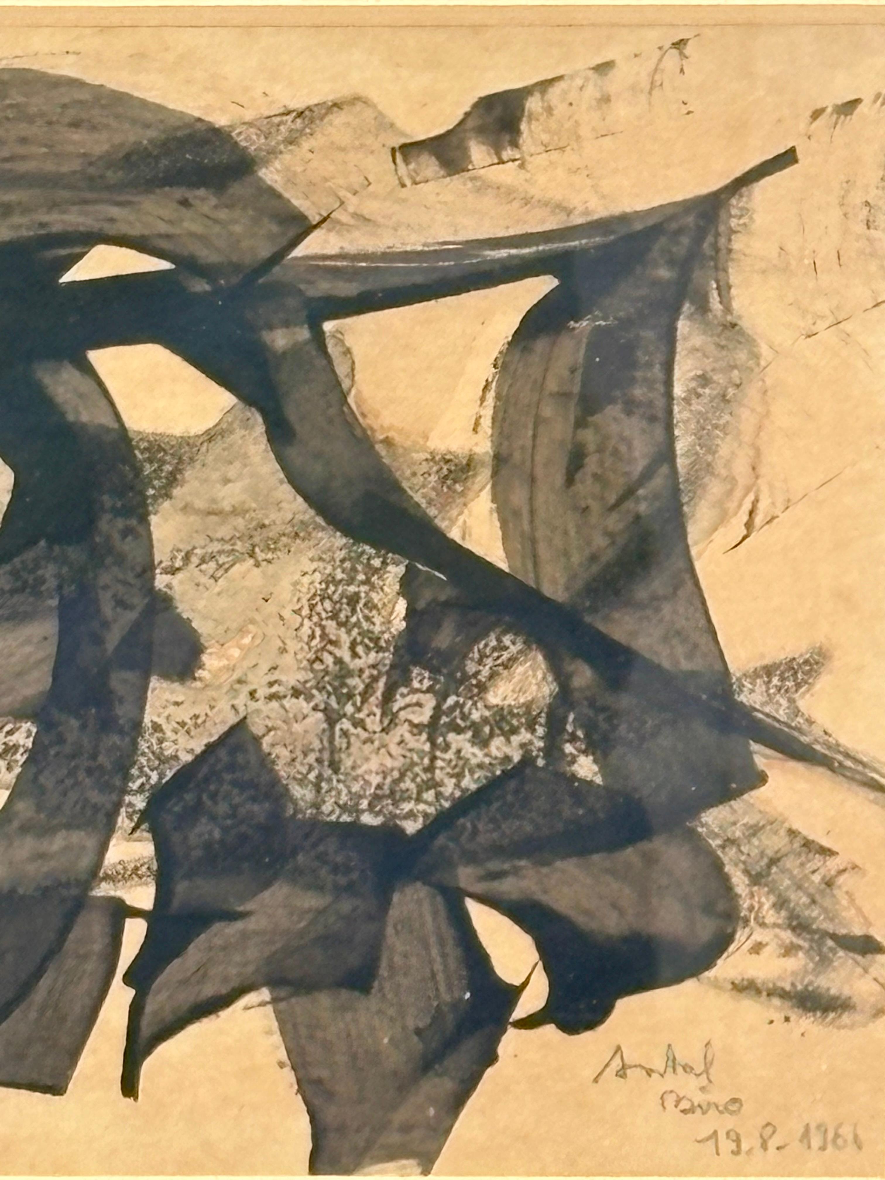 Antal Biro, húngaro (1907-1990) , gouache , firmado y fechado 1966 Pintado en venta