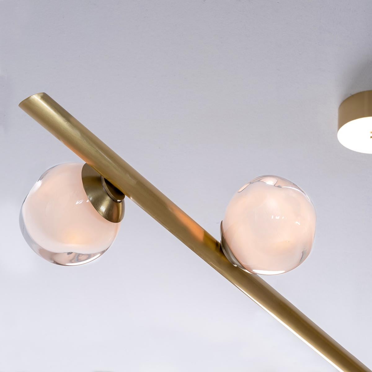 Antares Ceiling Light by Gaspare Asaro-Bronzo Nuvolato Finish In New Condition For Sale In New York, NY