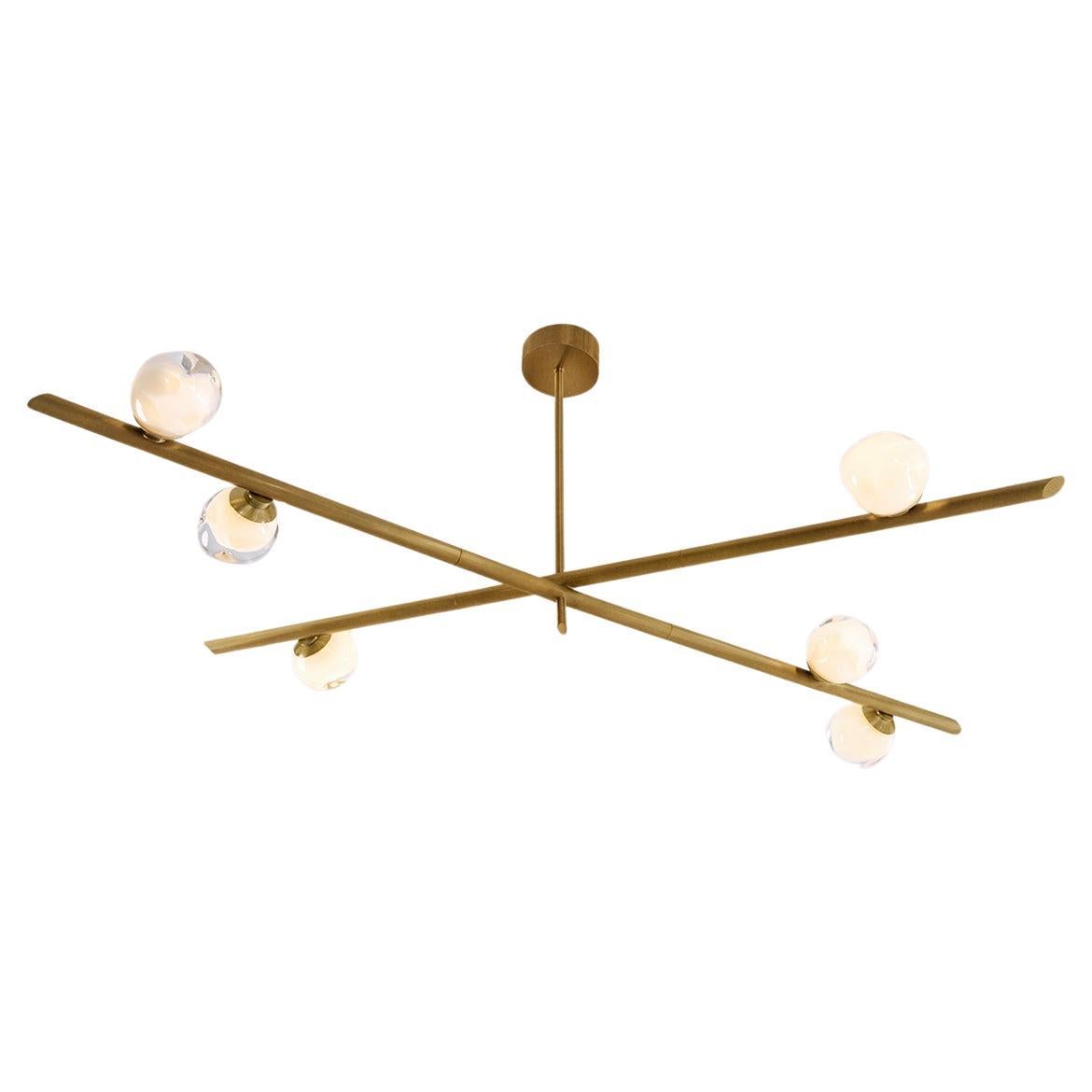 Antares Ceiling Light by Gaspare Asaro-Bronzo Nuvolato Finish For Sale
