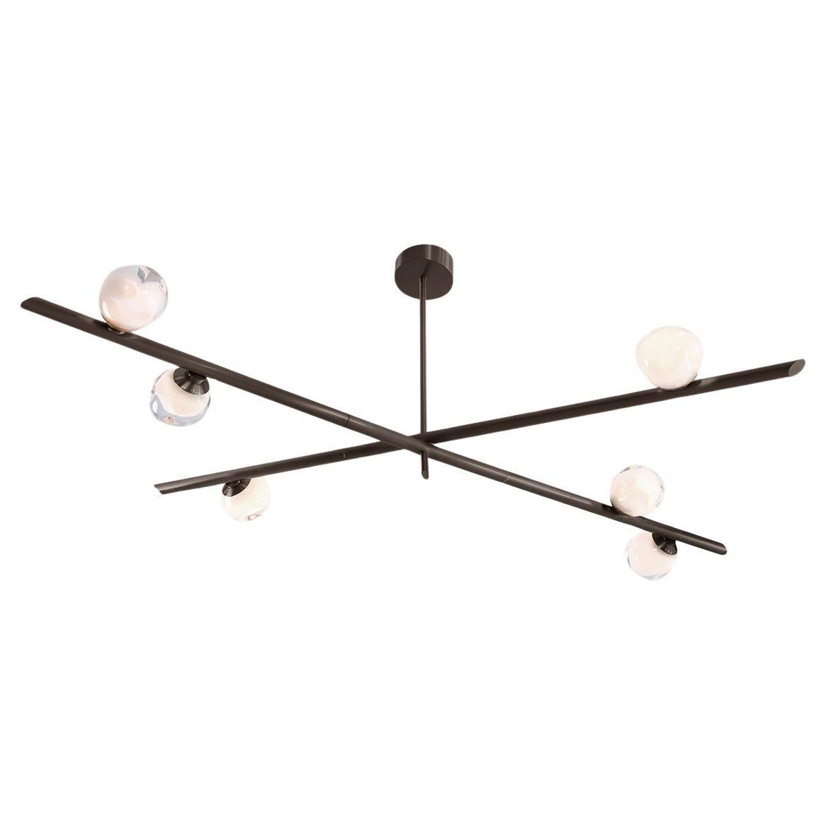 Antares Ceiling Light by Gaspare Asaro-Brunito Nero Finish For Sale