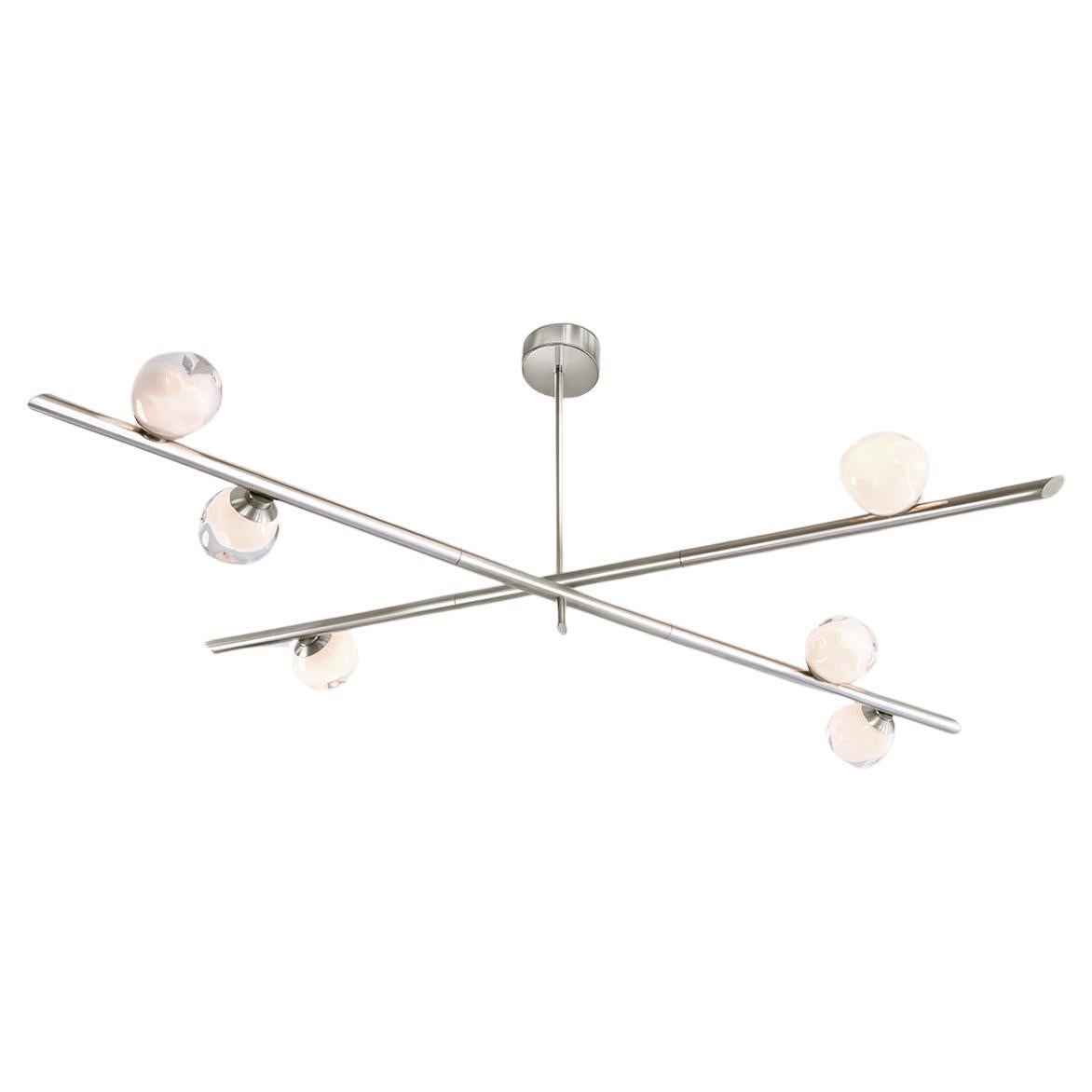 Antares Ceiling Light by Gaspare Asaro-Polished Nickel Finish For Sale