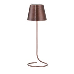 Antares Halbkreis-Tischlampe aus antikem Kupfer, kabellos, von Harari