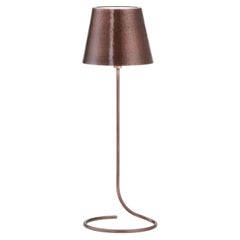 Antares Halbkreis-Tischlampe aus antikem Kupfer, kabellos, von Harari