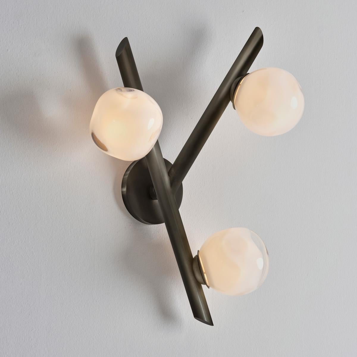 Modern Antares Wall Light by Gaspare Asaro- Black Bronze Finish For Sale