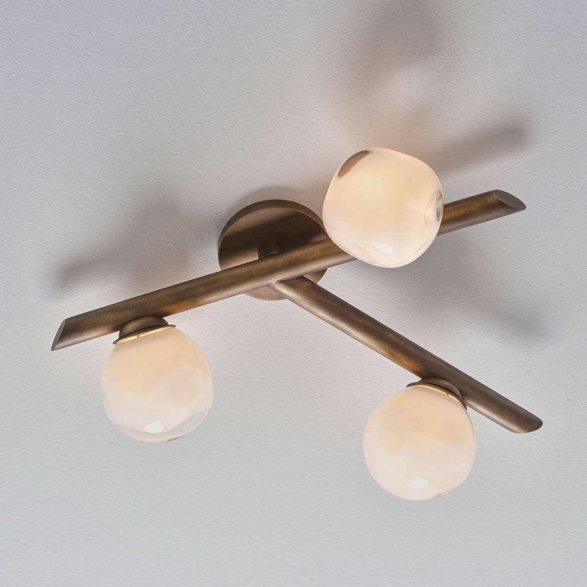Italian Antares Wall Light by Gaspare Asaro- Satin Brass Finish For Sale