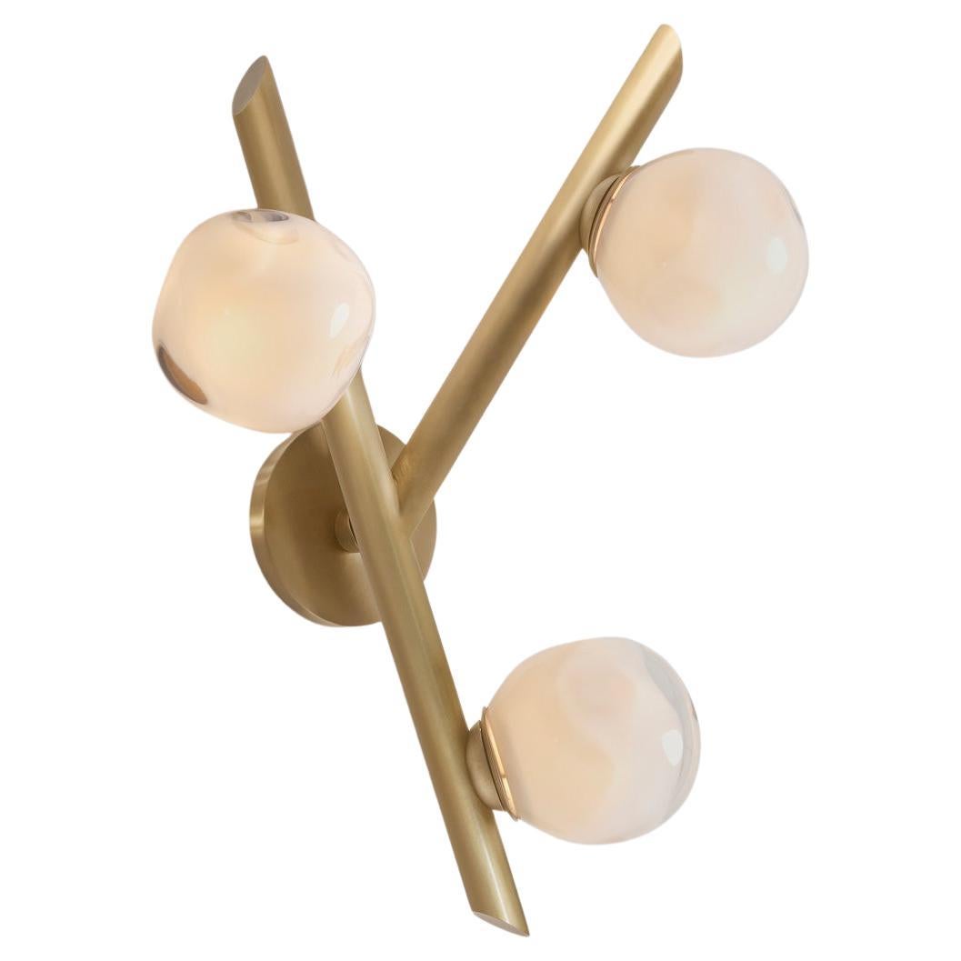 Antares Wall Light by Gaspare Asaro- Satin Brass Finish For Sale