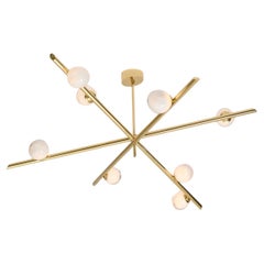 Plafoniera Antares X3 di Gaspare Asaro - Ottone lucido