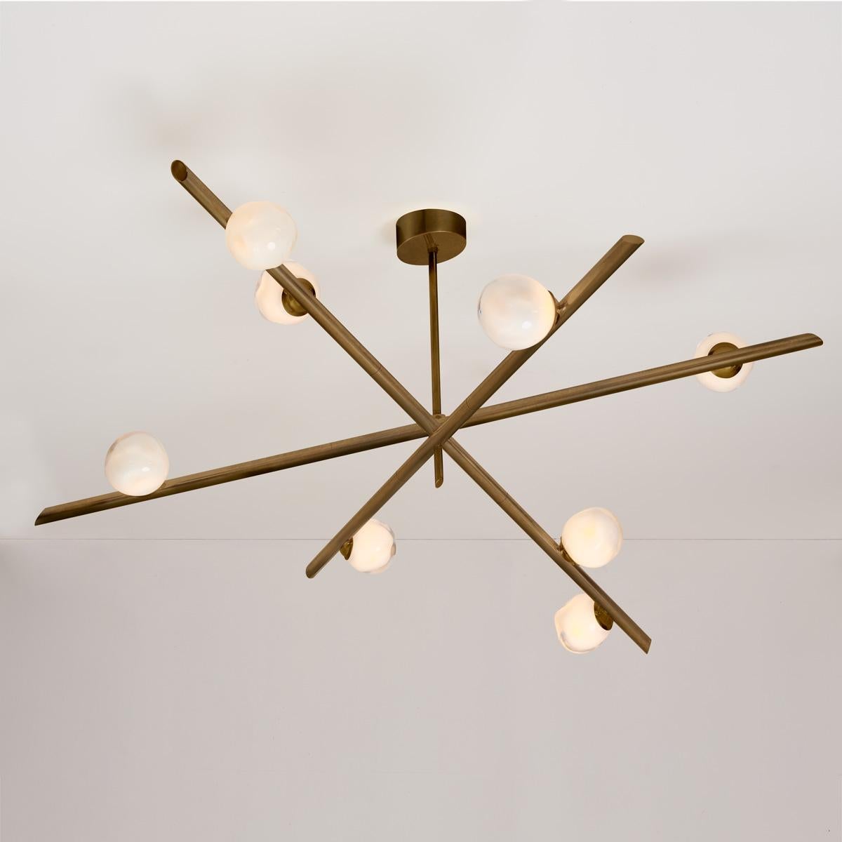 Antares X3 Ceiling Light by Gaspare Asaro-Polished Brass For Sale 4