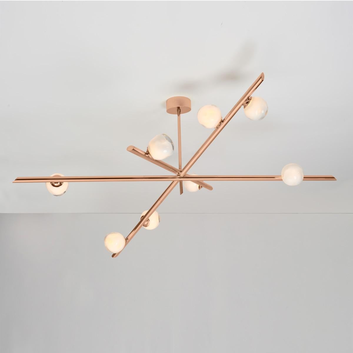 Modern Antares X3 Ceiling Light by Gaspare Asaro-Polished Copper For Sale